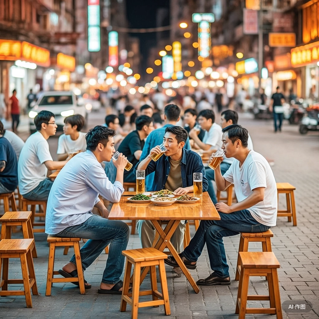 解码男性社交密码：为何路边大排档是交际养生的最佳道场？
