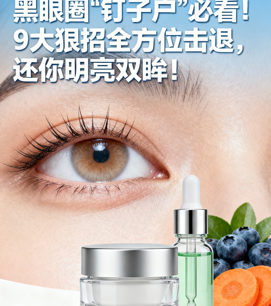 黑眼圈“钉子户”必看！9大狠招全方位击退，还你明亮双眸！