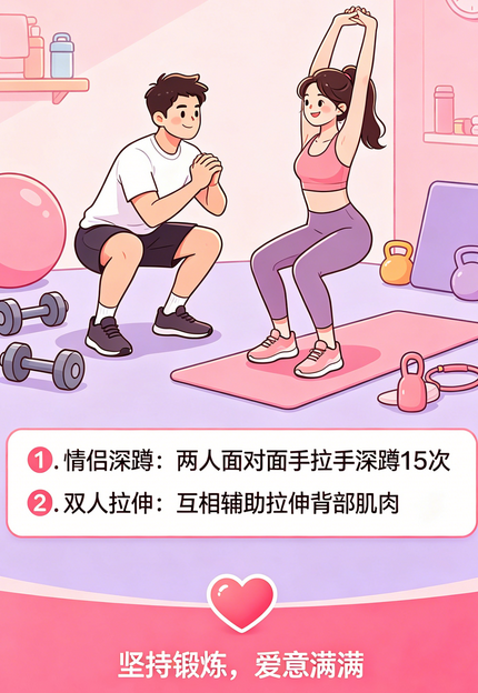 健康生活养生馆 520别光发红包!这套运动养生法让你和TA越练越恩爱!(图2)