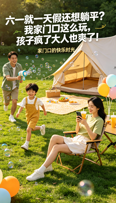 飞将军健康生活养生馆 六一就一天假还想躺平?我家门口这么玩,孩子疯了大人也爽了!(图6)