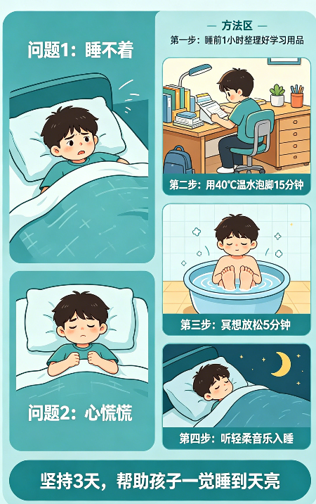 飞将军健康养生馆 高考前睡不着、心慌慌?我用这套方法,帮孩子一觉睡到天亮!(图2)