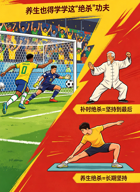 巴西补时绝杀日本，惊险晋级！养生也得学学这“绝杀”功夫(图5)